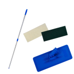 Irmãos Brant - KIT LT C/CABO (SUPORTE FIBRAÇO) COMPLETO (FIBRA AZUL/BRANCA) BRALIMPIA CJLTUDO