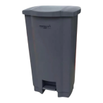 Irmãos Brant - LIXEIRA 100LT CINZA C/PEDAL PERFECT REFORCADA