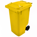 Irmãos Brant - CONTEINER COM RODAS 240LT AMARELO BRALIMPIA