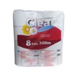 Irmãos Brant - PAPEL HIG ROLAO 8X300MT 100% CELULOSE CLEAR