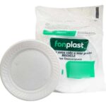 Irmãos Brant - PRATO DESC. 15CM BRANCO FUNDO C/10 FONPLAST