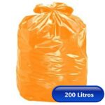 Irmãos Brant - SACO LIXO 200LT LARANJA 90X105X04 LEVE C/100