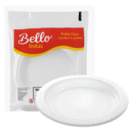 Irmãos Brant - PRATO DESC. 15CM BRANCO FUNDO C/10 BELLO FESTAS